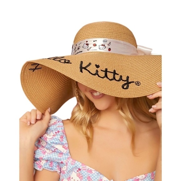 Hello Kitty Womens Floppy Beach Straw Sun Hat main image 8
